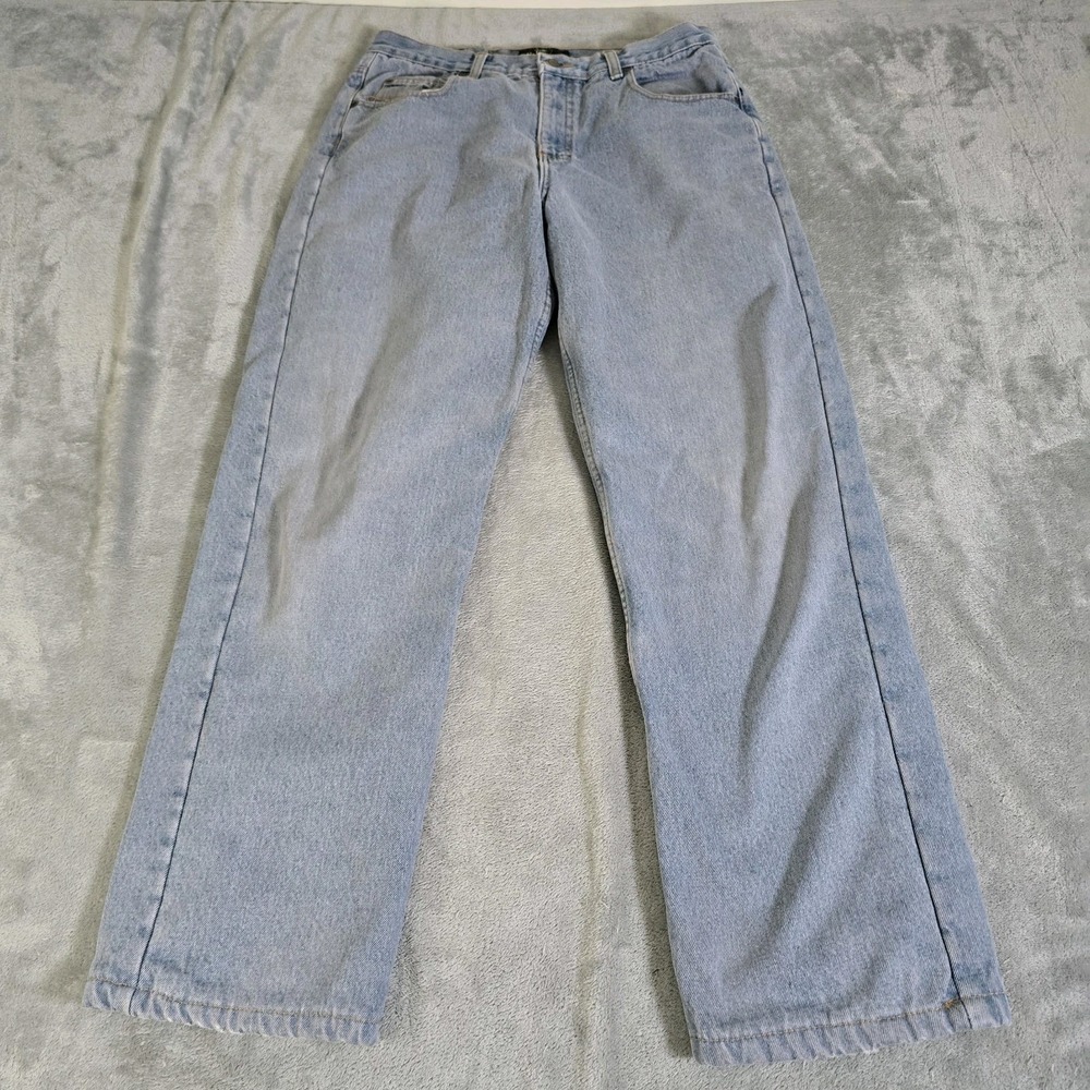 RedHead Fleece Lined Jeans 32x28 Men's Blue Denim Straight Work Outdoor Warm USA